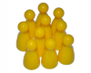 Pions plastiques 24mm - Jaune - 10p Pions plastiques 24mm - Jaune - 10p