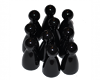 Pions plastiques 24mm - Noir - 10p Pions plastiques 24mm - Noir - 10p