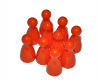 Pions plastiques 24mm - Orange - 10p Pions plastiques 24mm - Orange - 10p